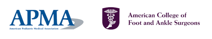 American Podiatric Medical Association and American College of Foot and Ankle Surgeons logos